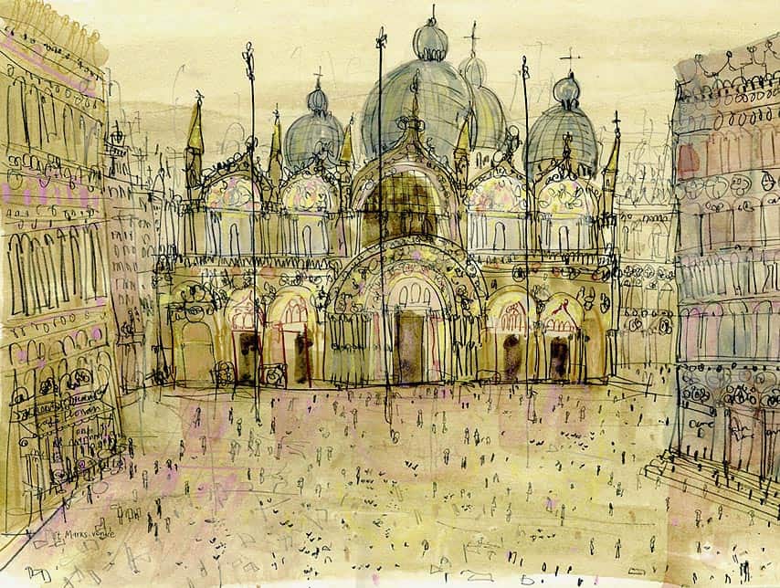 Clare Caulfield, Artist - St Mark's Square, Venice.