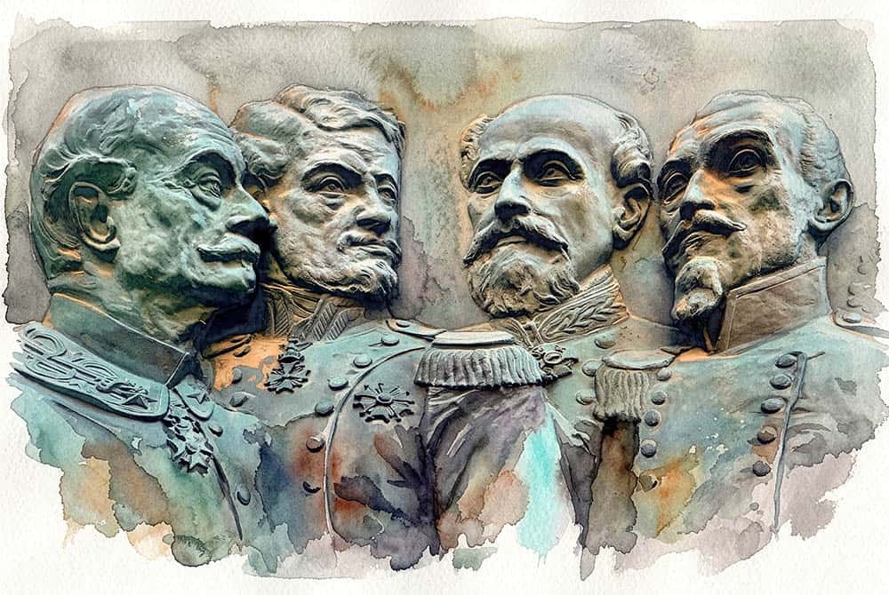 "The Faces of Venice". AI generated watercolour painting, by Ian Coulling FRPS