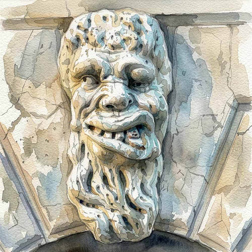 "The Faces of Venice". AI generated watercolour painting, by Ian Coulling FRPS